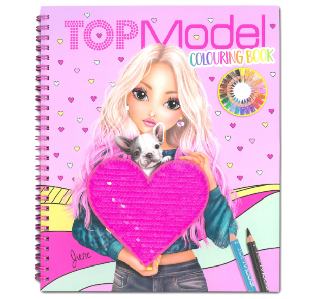 Top Model Coloring Book With Reversible Sequins Design Painted Books  Stickerworld Album Hand Paste Painting children antistress